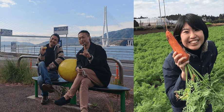 写真1番左＞ 運営メンバー：高木孝太郎（株式会社P）さん / 写真右＞ 平井優美（株式会社ミテモ）さん