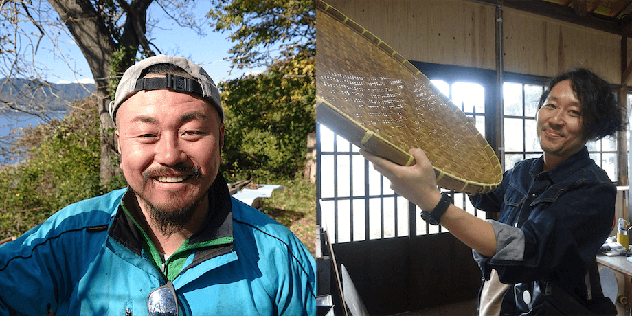 写真左＞レモン農家の永井英夫さん / 写真右＞ レモンラボ代表の石崎浩太郎さん