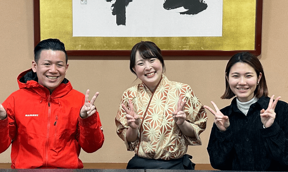 インスタライブ配信終了後に撮影したスリーショット。