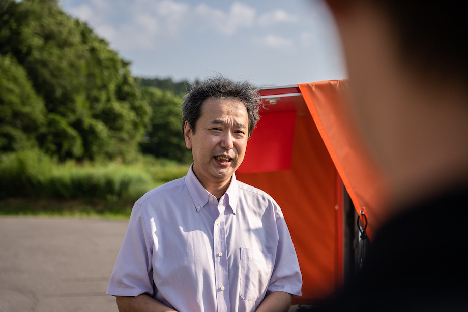 西條 慎也(Saijo Shinya)さん 株式会社第一スーパー商品部課長、古間店店長、水産部門バイヤー photo by mocchy